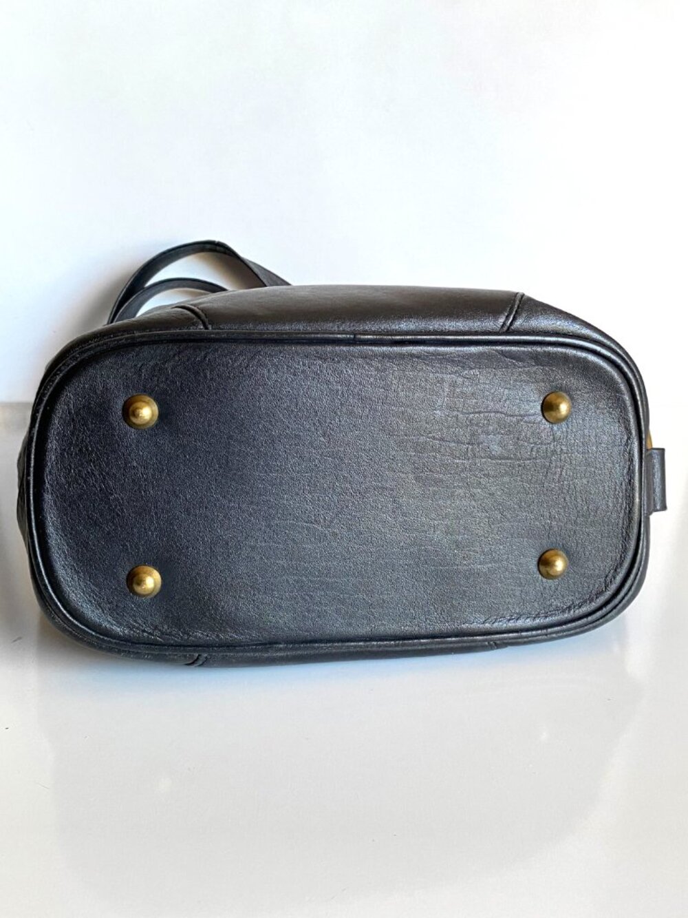 Vintage BC Black Convertible Leather Hobo Bag Shoulder, Backpack Boho - Picture 7 of 15